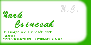 mark csincsak business card