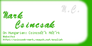 mark csincsak business card